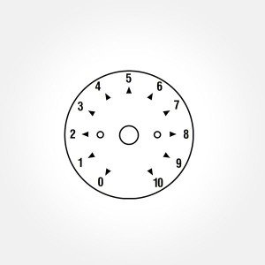 Chave de Onda Seletora CH-42 Knob e Dial 0+10 Posições 10A