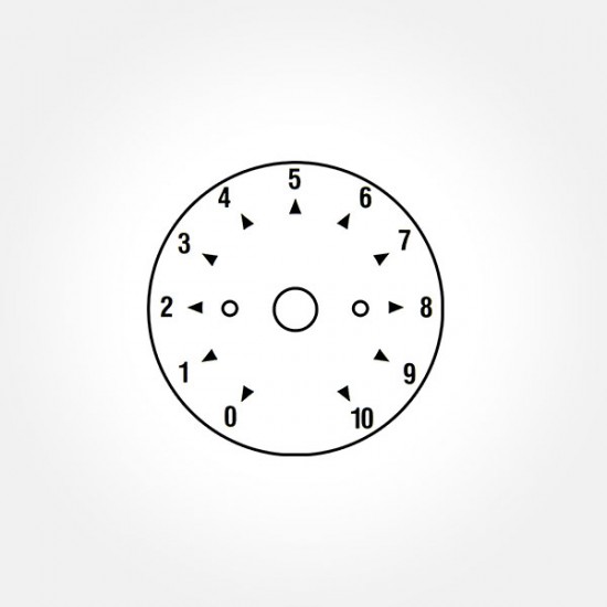 Chave Seletora CH-42 Com Knob e Dial 0+10 Posições 10A (Chave de Onda) Chave Seletora CH-42 Com Knob e Dial 0+10 Posições 10A (Chave de Onda)