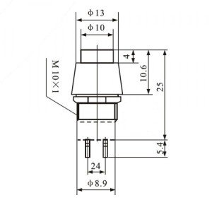 Chave Push Button DS-450 Vermelha Com Trava Chave Push Button DS-450 Vermelha Com Trava