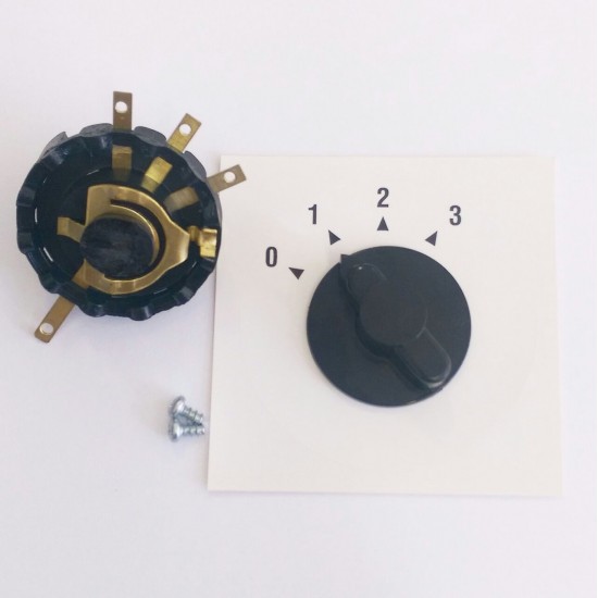 Chave Seletora CH-42 Com Knob e Dial 0+3 Posições 10A (Chave de Onda) Chave Seletora CH-42 Com Knob e Dial 0+3 Posições 10A (Chave de Onda)