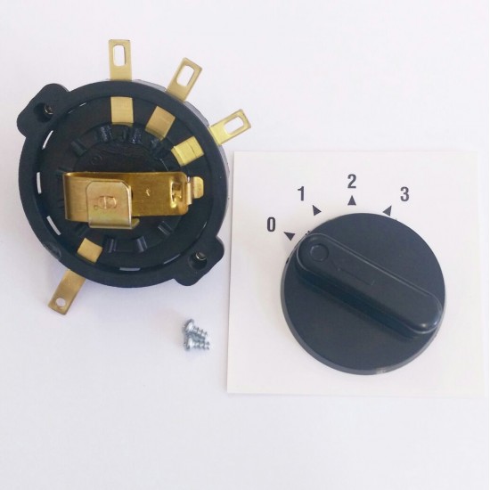 Chave Seletora CH-60 Com Knob e Dial 0+3 Posições 20AMP (Chave de Onda) Chave Seletora CH-60 Com Knob e Dial 0+3 Posições 20AMP (Chave de Onda)