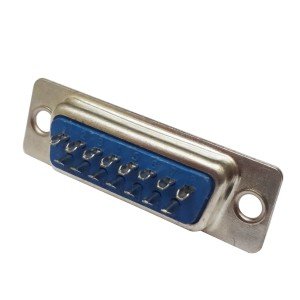 Conector DB15 Femea 180 Graus Solda Fio Conector DB15 Femea 180 Graus Solda Fio