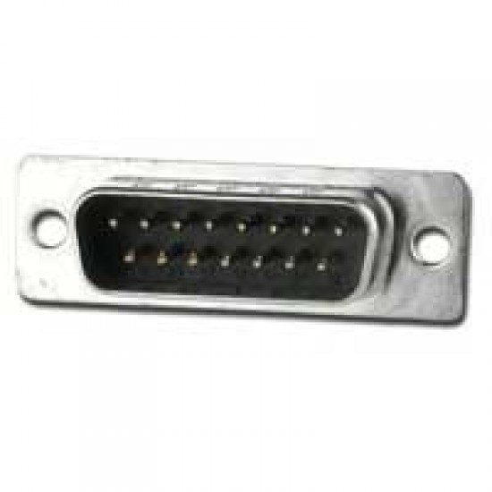 Conector DB15 Macho 180 Graus Solda Fio Conector DB15 Macho 180 Graus Solda Fio