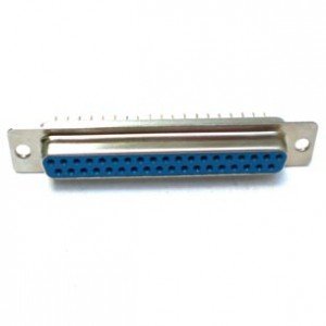 Conector DB37 Fêmea 180 Graus Solda Placa Conector DB37 Fêmea 180 Graus Solda Placa