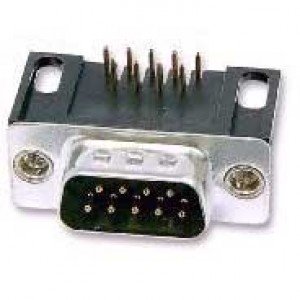 Conector DB9 Macho 90 Graus Solda Placa