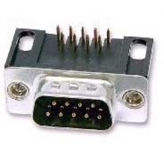Conector DB9 Macho 90 Graus Solda Placa Conector DB9 Macho 90 Graus Solda Placa