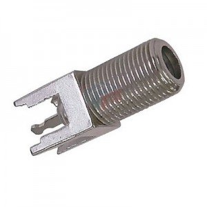 Conector F Fêmea 180 Graus Para PCB 15x7,5mm Conector F Fêmea 180 Graus Para PCB 15x7,5mm
