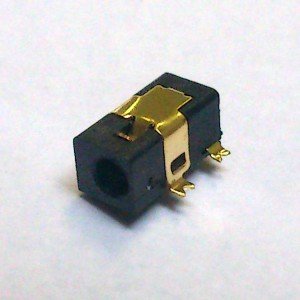 Conector Jack Smd DC-103B 4T Dourado
