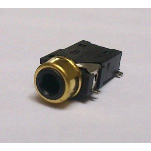 Conector Jack Smd PJ-226 3,5mm 6T Boca Dourado