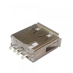Conector USB-A Femea YH-USB01B Conector USB-A Femea YH-USB01B