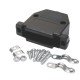 Capa Para Conector DB25 Plastica Kit Curto Preta Com 50 Pçs Capa Para Conector DB25 Plastica Kit Curto Preta Com 50 Pçs