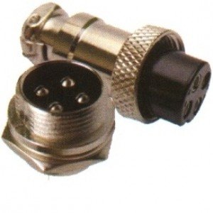 Conector Mike LS-3003-3010 4 Vias Prateado Macho E Femea