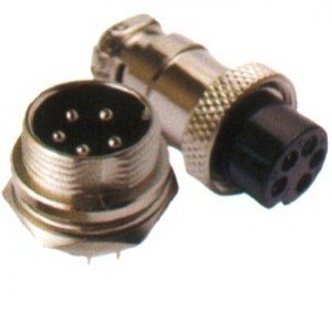 Conector Mike LS-3004-3011 5 Vias Prateado Macho E Fêmea