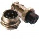 Conector Mike LS-3004-3011 5 Vias Prateado Macho E Fêmea