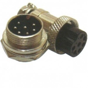 Conector Mike LS-3006-3013 7 Vias Prateado Macho E Femea