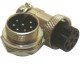 Conector Mike LS-3006-3013 7 Vias Prateado Macho E Femea