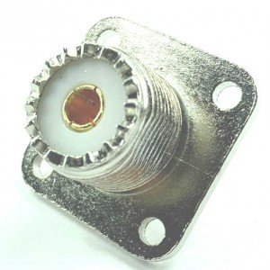 Conector F Fêmea Para Painel Base Quadrada HBN-409 Para UHF