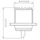 Conector F Fêmea Para Painel Base Quadrada HBN-409 Para UHF Conector F Fêmea Para Painel Base Quadrada HBN-409 Para UHF