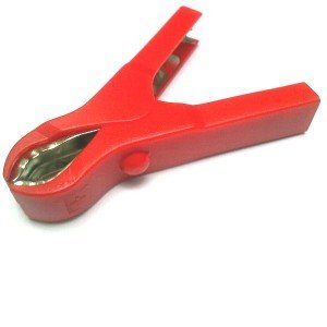 Garra Jacaré Para Bateria Isolada - Vermelho 75mm Garra Jacaré Para Bateria Isolada - Vermelho 75mm