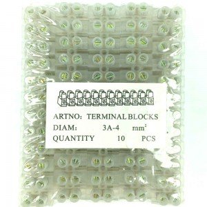 Pacote com 10 Barras Tipo Sindal H-03A 12 Bornes 4mm Pacote com 10 Barras Tipo Sindal H-03A 12 Bornes 4mm