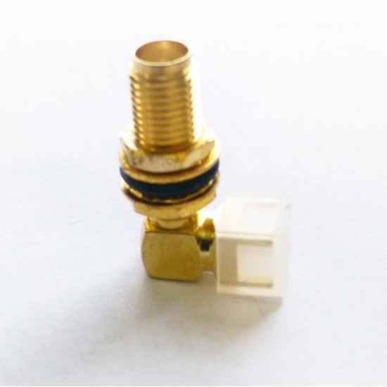 Conector SMAKWE - SMA 90 Graus Rosca Longa Femea Para PCI Conector SMAKWE - SMA 90 Graus Rosca Longa Femea Para PCI