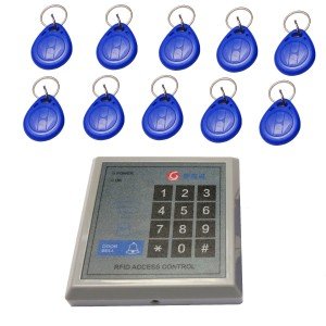 Controle De Acesso RFID 125Khz Com Tags Chaveiro 