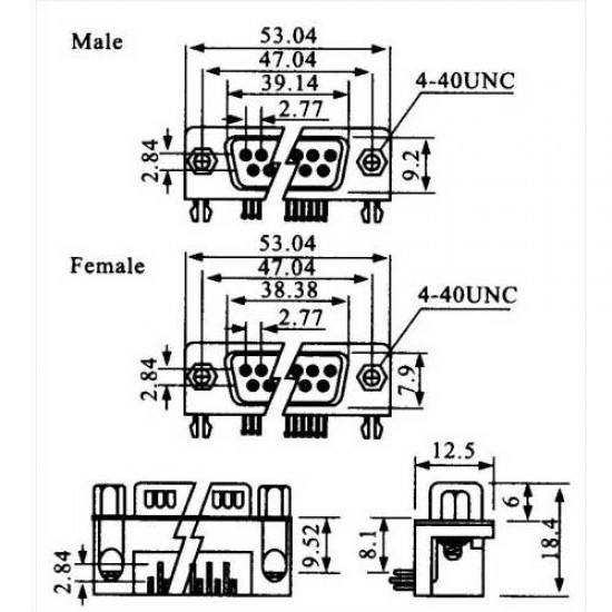 Conector DB25 Macho 90 Graus Solda Placa Conector DB25 Macho 90 Graus Solda Placa