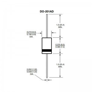 Diodo 1N5408 Retificador de uso Geral 3A 1000V Diodo 1N5408 Retificador de uso Geral 3A 1000V