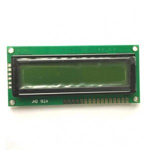 Display LCD 16x2 Sem Back Fundo Verde (80x36x9,5mm)