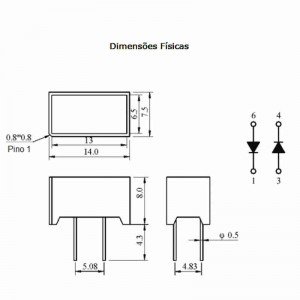 Display Bloco Led Vermelho Alto Brilho 14x7,5mm 701033 Display Bloco Led Vermelho Alto Brilho 14x7,5mm 701033
