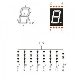 Display De Led Verde Anodo HS-23101BG 69,7x47,8x12mm Display De Led Verde Anodo HS-23101BG 69,7x47,8x12mm