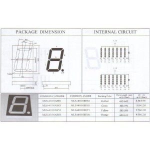 Display De Led Vermelho Catodo HS-40101AS (122x90x15mm) Display De Led Vermelho Catodo HS-40101AS (122x90x15mm)