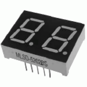Display De Led Verde Anodo Duplo HS-5202BG/DG Máscara Preta
