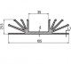 Dissipador 183005/40 (KM1222/40) Com Furo TO-220 Dissipador 183005/40 (KM1222/40) Com Furo TO-220