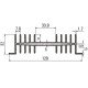 Dissipador 183006/80-A (KM1,6/80) Com Furo Dissipador 183006/80-A (KM1,6/80) Com Furo