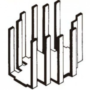 Dissipador de Calor 180541 Com Furo Anodizado Preto