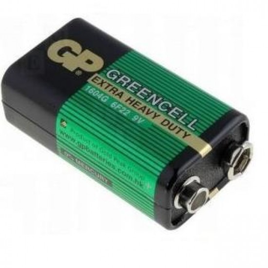 Bateria 9V Marca GP Modelo Greencell GP1604G - 6F22 Bateria 9V Marca GP Modelo Greencell GP1604G - 6F22