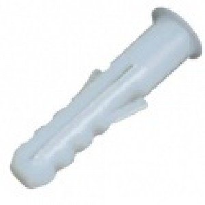Bucha De Parede Para Fixação 8mm Com Anel Branca