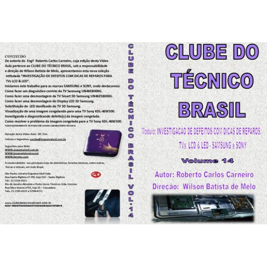DVD Clube Do Técnico Brasil 14 Investigação De Defeitos Com Dicas De Reparos DVD Clube Do Técnico Brasil 14 Investigação De Defeitos Com Dicas De Reparos