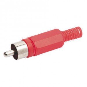 Plug RCA Macho Plastico Vermelho Plug RCA Macho Plastico Vermelho