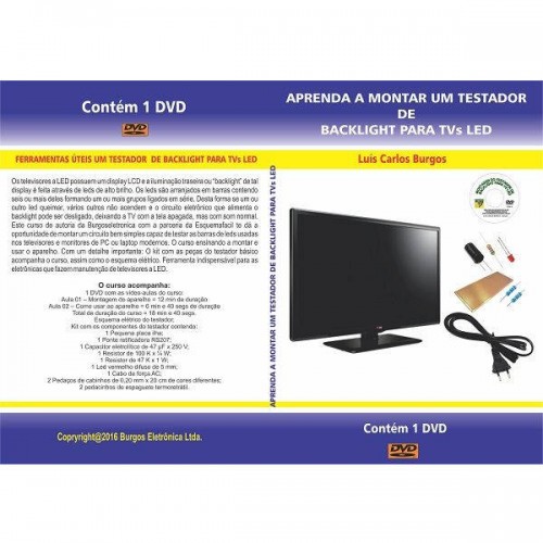 DVD Aprenda A Montar Um Testador De Backlight Para TVs De LED DVD Aprenda A Montar Um Testador De Backlight Para TVs De LED
