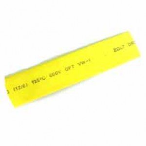 Espaguete Termoretrátil Diâmetro 12mm Amarelo (Metro)