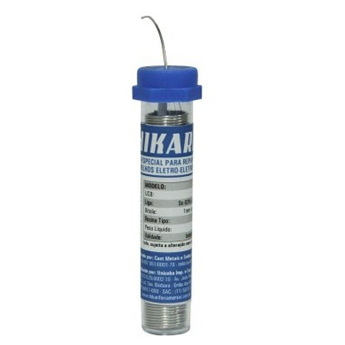 Estanho Para Solda Em Fio 1mm Tubo 22gr Hikari HS-63 63/37 Estanho Para Solda Em Fio 1mm Tubo 22gr Hikari HS-63 63/37