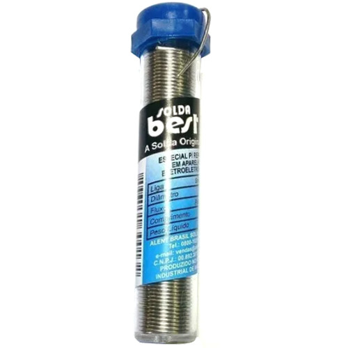 Estanho Para Solda Tubo 25gr Fio 1mm Marca Best Liga: 63/37 Estanho Para Solda Tubo 25gr Fio 1mm Marca Best Liga: 63/37