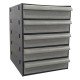 Gaveteiro CG505/0 Ecológico 5 Gavetas Sem Div. Preto/Cinza