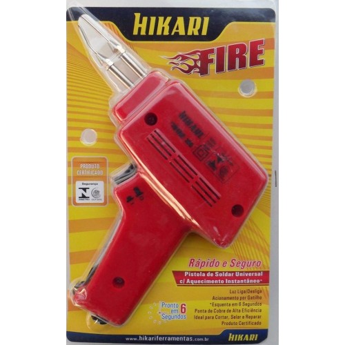 Pistola De Soldar Hikari Fire 150 Potência 55W 220VAC Pistola De Soldar Hikari Fire 150 Potência 55W 220VAC