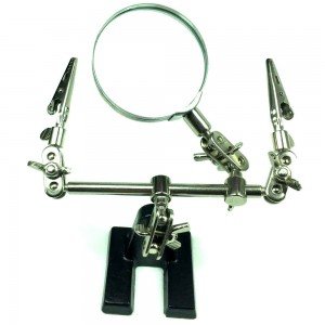 Lupa de Bancada com Suporte e Pinça Lupa de Bancada com Suporte e Pinça