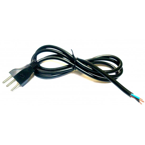 Cabo De Forca Com Plug Tripolar Macho 180 Graus 3 X 1mm 1,5M Cabo De Forca Com Plug Tripolar Macho 180 Graus 3 X 1mm 1,5M