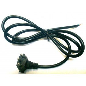 Cabo De Força Com Plug Tripolar Macho 90° 3 X 1mm 1,5M Cabo De Força Com Plug Tripolar Macho 90° 3 X 1mm 1,5M