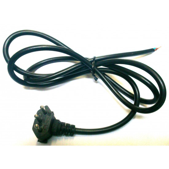 Cabo De Força Com Plug Tripolar Macho 90° 3 X 1mm 1,5M Cabo De Força Com Plug Tripolar Macho 90° 3 X 1mm 1,5M